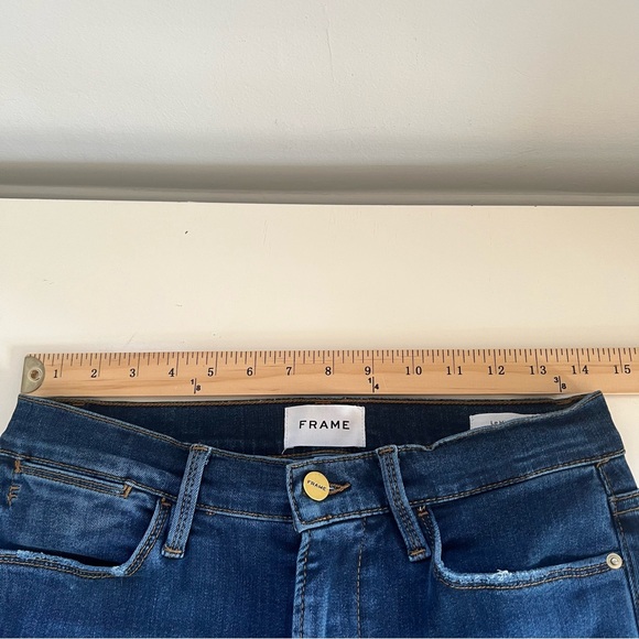 Frame Jeans Le High Flare High Waist Dark Wash Blue Denim Size 29 - Picture 10 of 12